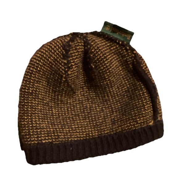 Timberland Ragg Wool Vintage Beanie Skull Cap Winter Stocking Cap Brown OSFA - Picture 5 of 10